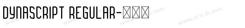 Dynascript Regular字体转换